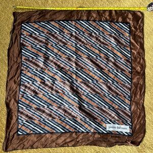 Pierre balmain silk scarf orange brown